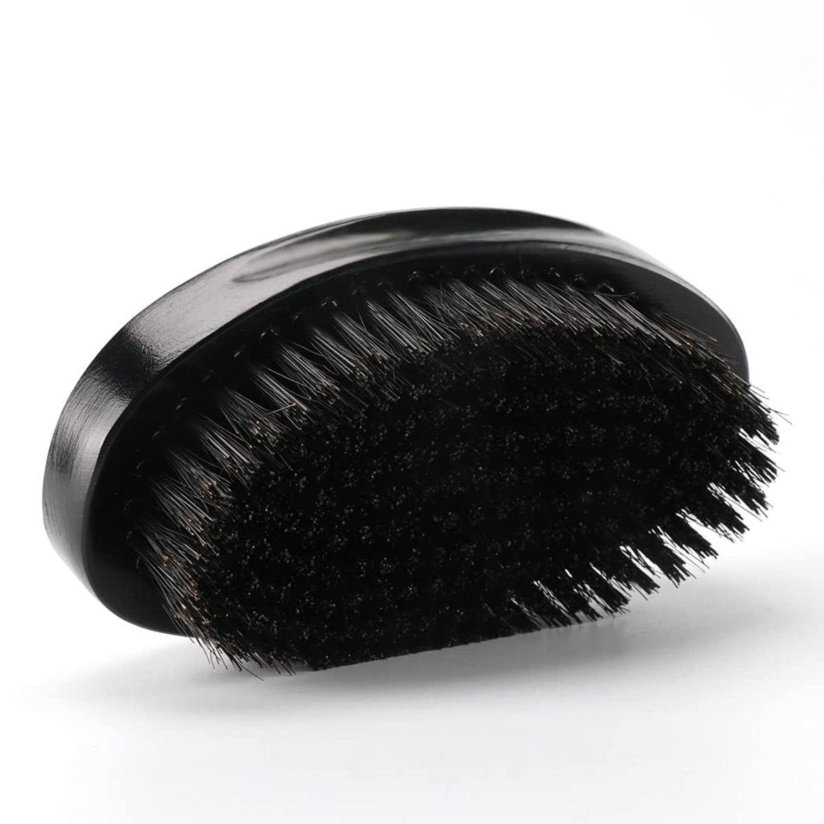 LexRory close-up of natural boar bristles smoothing hair and adding shine