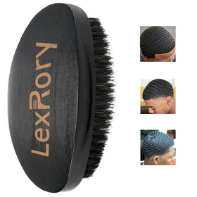 LexRory front view of curved wave brush showing shape and finish for consistent waves