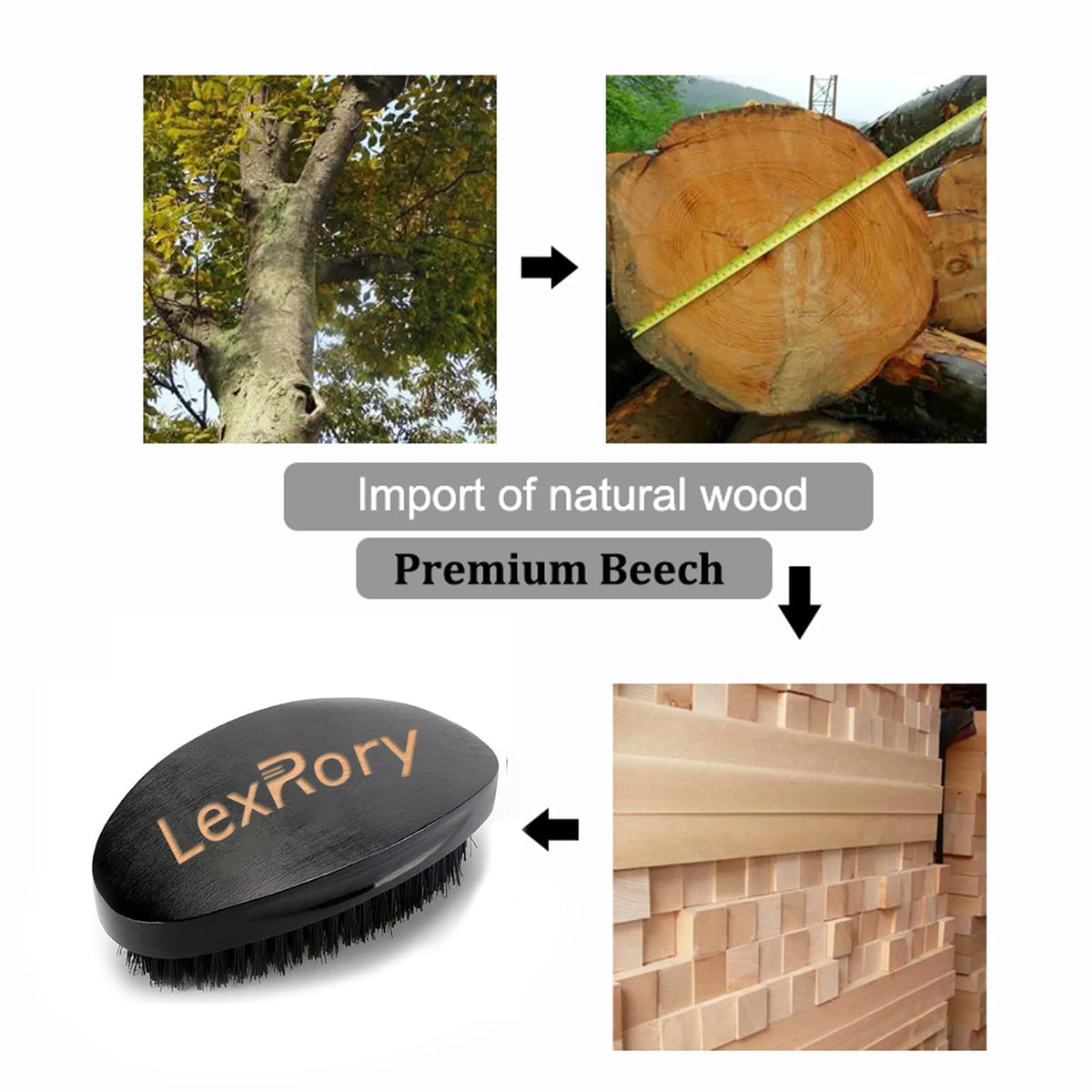 LexRory brush in use on crown demonstrating even pressure for wave formation