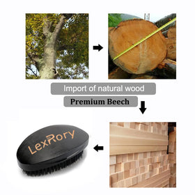 LexRory brush in use on crown demonstrating even pressure for wave formation