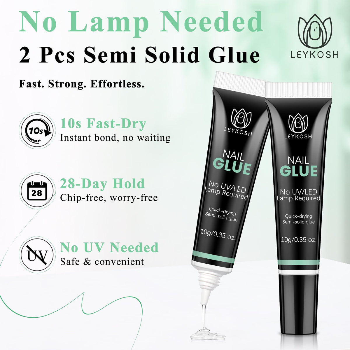 LEYKOSH fine tip close-up for precise glue placement and neat application