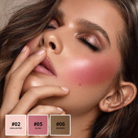 Lezero trio with caps off showing bronzer blush and highlighter tips for easy use