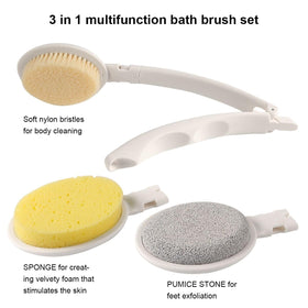 LFJ sponge head with lather demonstrating gentle cleansing and sensitive-skin benefit