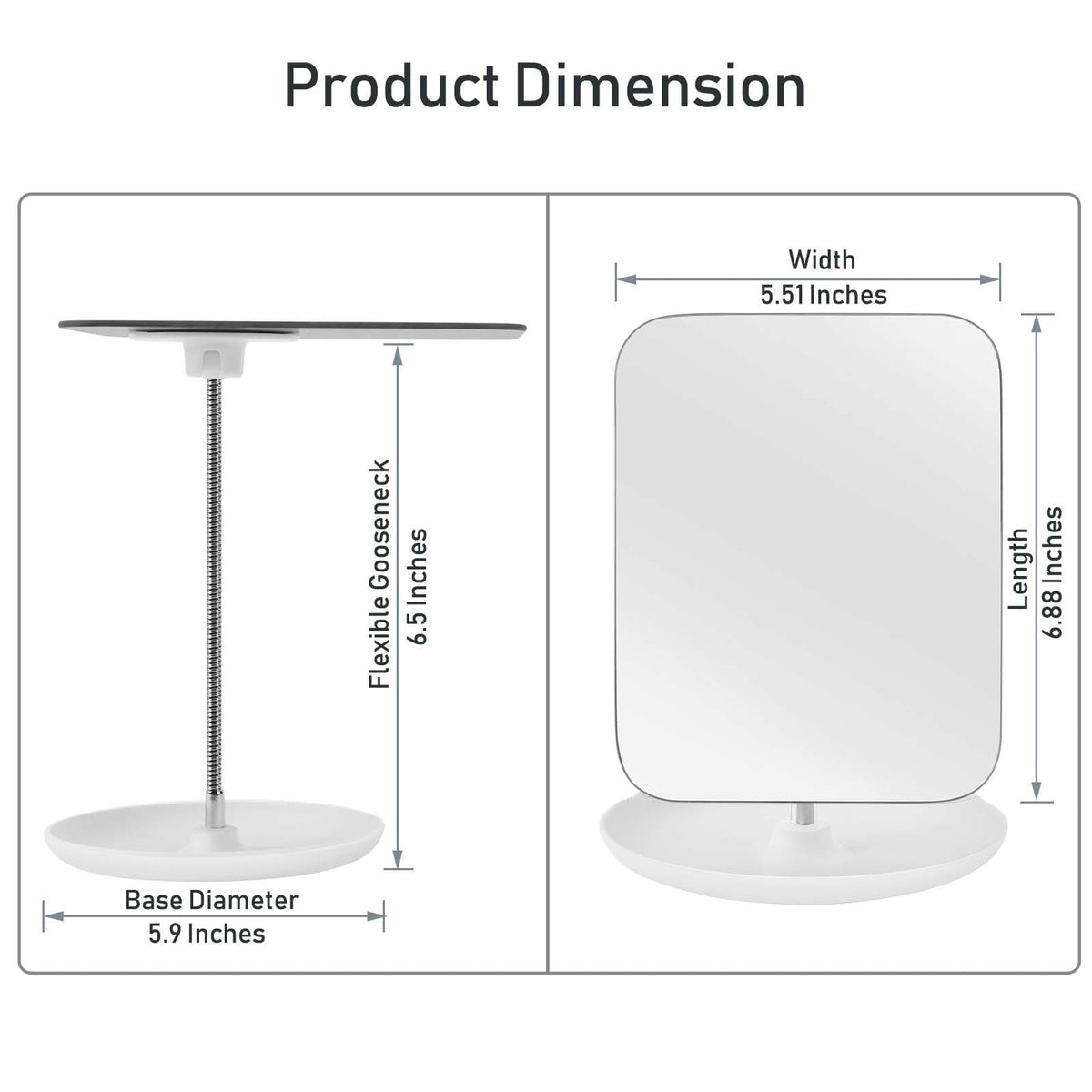 LFOYOU close-up of optical glass showing clear, distortion-free surface for precise makeup