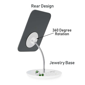 LFOYOU flexible gooseneck bent to angle mirror for hands-free precision and comfort