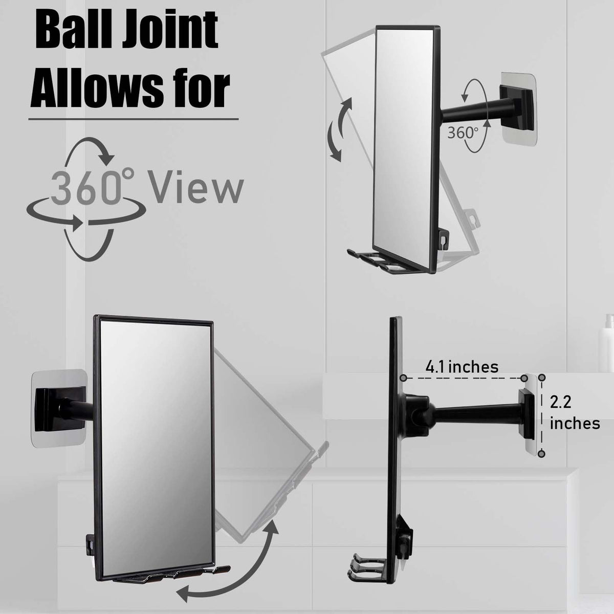 LFOYOU adhesive hooks stuck on tile for fast no-drill installation