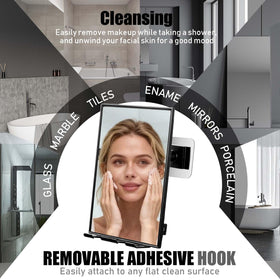 LFOYOU squeegee clearing steam to restore mirror visibility quickly