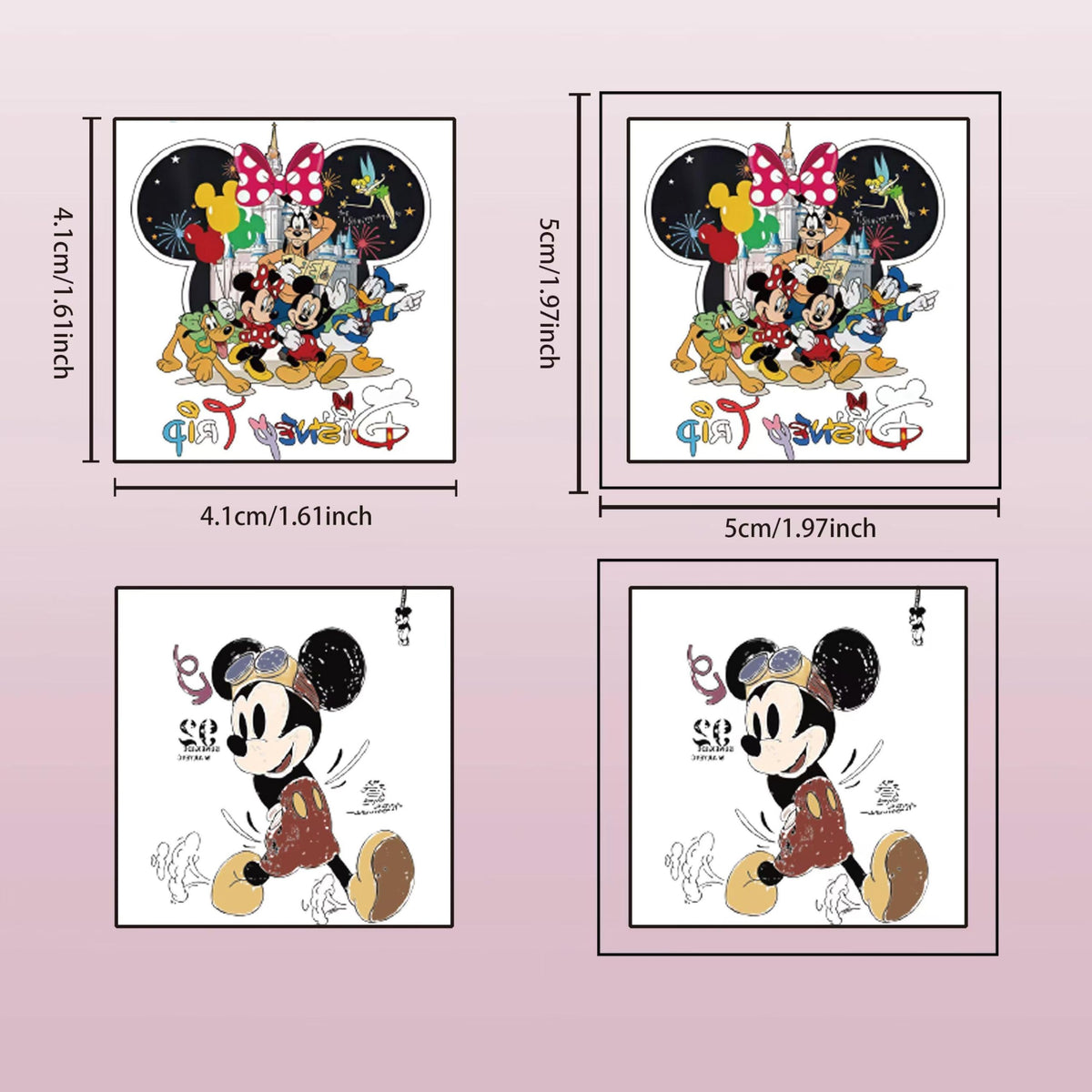 LHST close-up of tattoo sheet texture and vivid cartoon printing for visibility