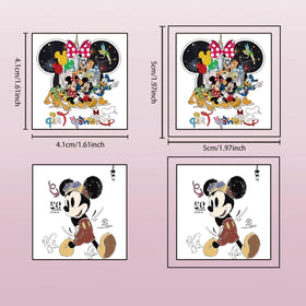 LHST close-up of tattoo sheet texture and vivid cartoon printing for visibility