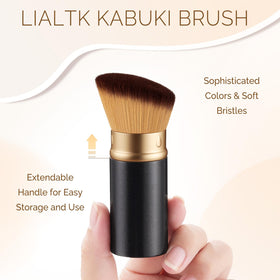 LIALTK close-up of high-density vegan bristles for seamless, streak-free application
