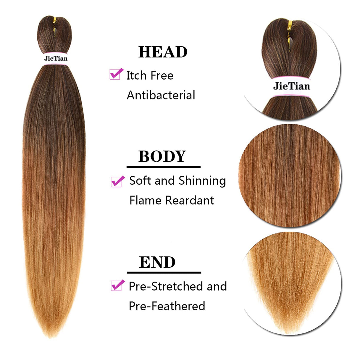 Liang Dian ombre blend from dark roots to golden ends for dimension