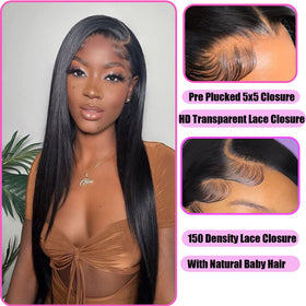 Liangya Hair close-up of transparent lace and bleached knots for invisible scalp blending