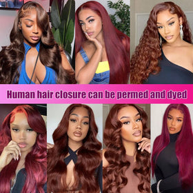 Liangya Hair held in hand to show 5x5 lace scale and portability for travel-friendly styling
