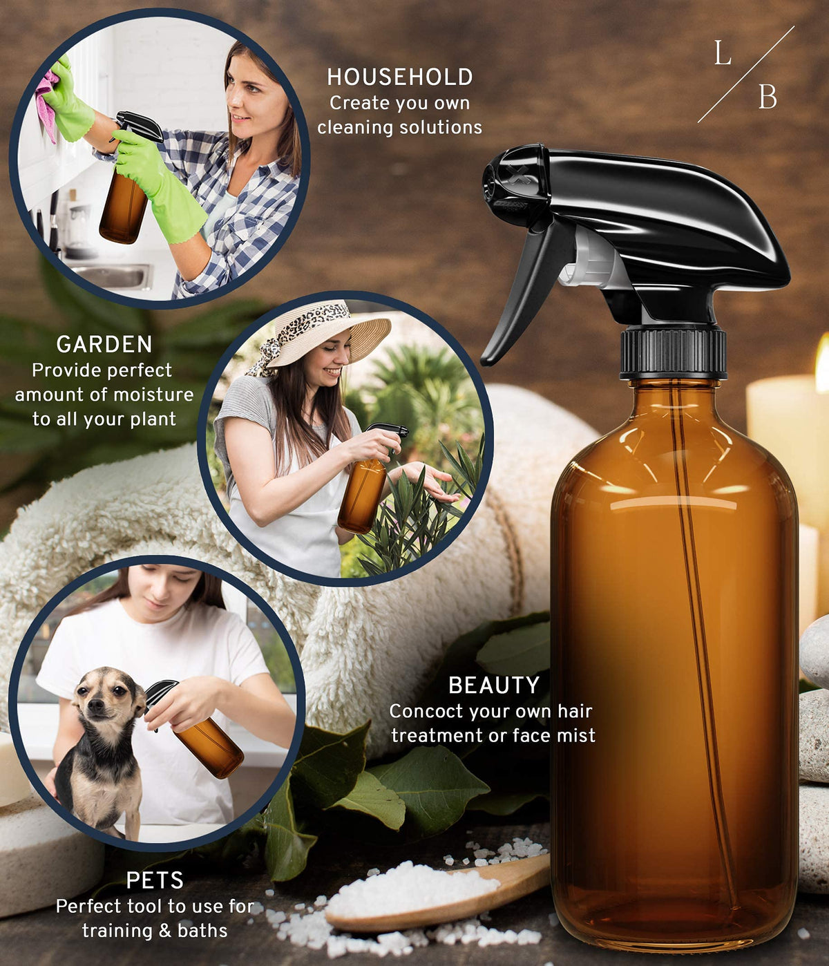 LiBa amber bottle side profile highlighting sturdy dark-glass construction