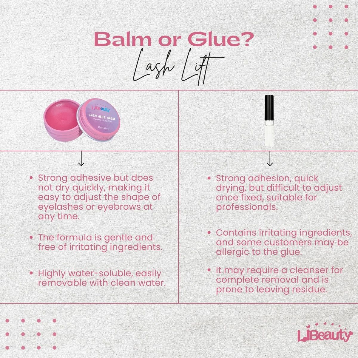 Libeauty close-up of balm texture illustrating creamy waxiness for easy adjustment