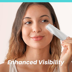Liberex before-and-after showing smoother skin texture and improved product absorption