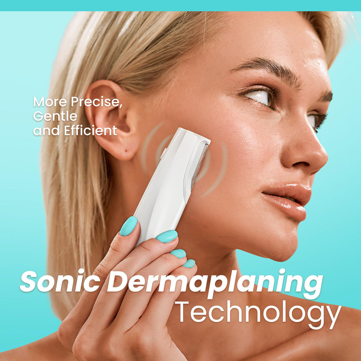 Liberex close-up of sharp dermablade edge for hygienic precise exfoliation