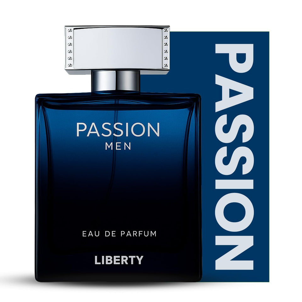 Liberty Luxury Passion front bottle showing label and sleek design for confident wear