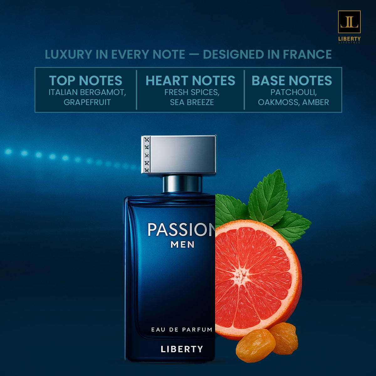Liberty Luxury Passion packaging and box highlighting premium gift-ready presentation