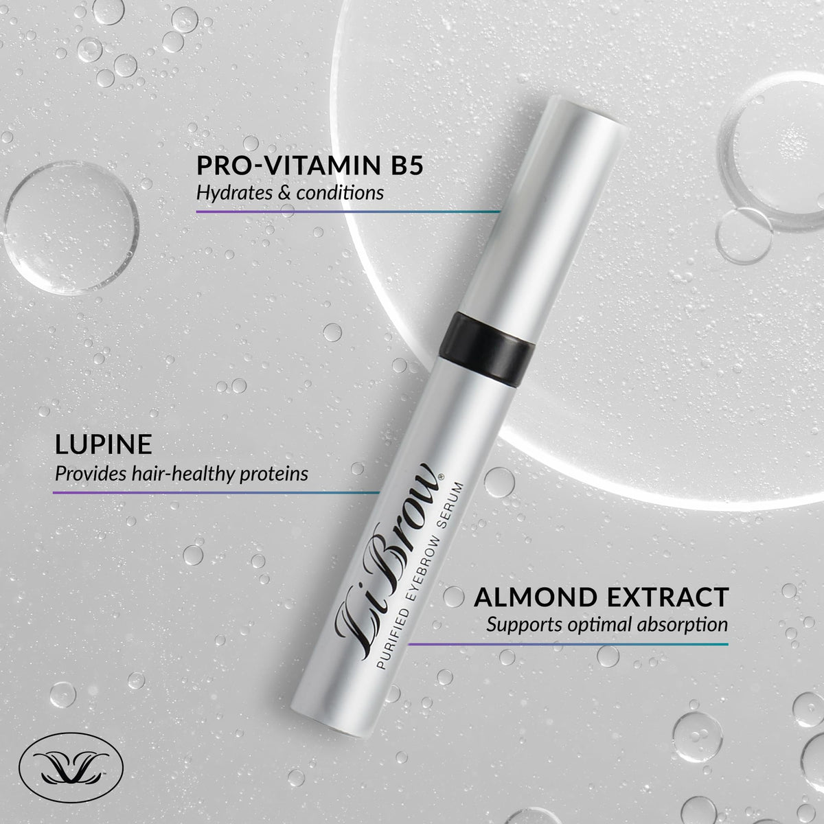 LiBrow applied to eyebrow in routine showcasing easy, quick once-daily use