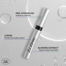LiBrow applied to eyebrow in routine showcasing easy, quick once-daily use