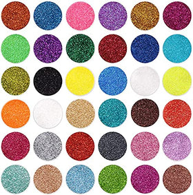 LICOOL GLITTER top-down display of 36 vivid colors for easy selection