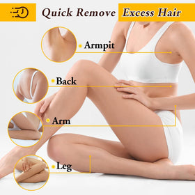 liddy Dance roll-on wax being applied to leg for quick hair removal