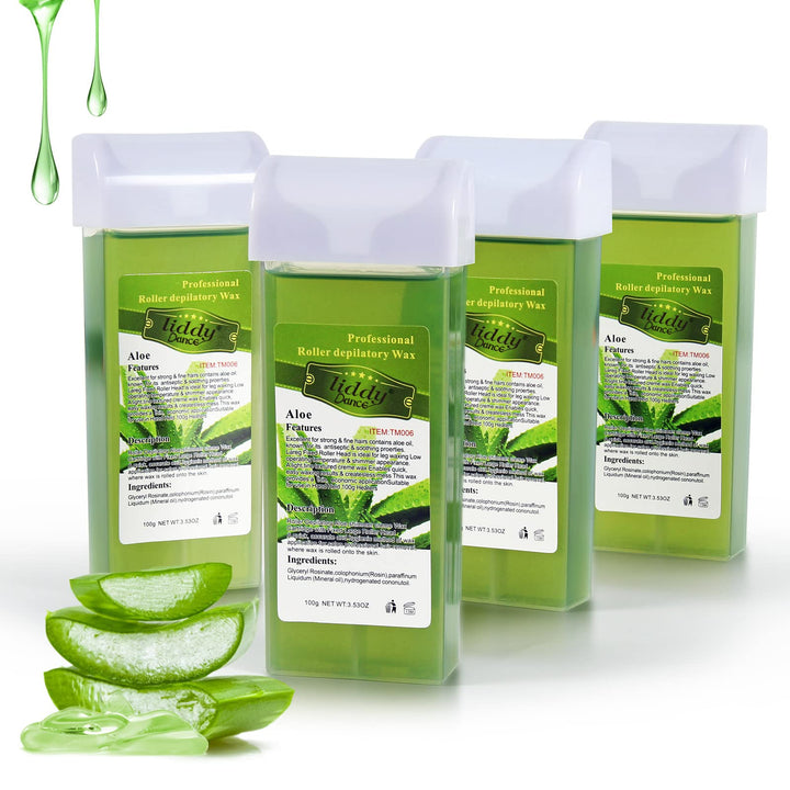 liddy Dance front packaging showing four aloe wax cartridges, clear benefits
