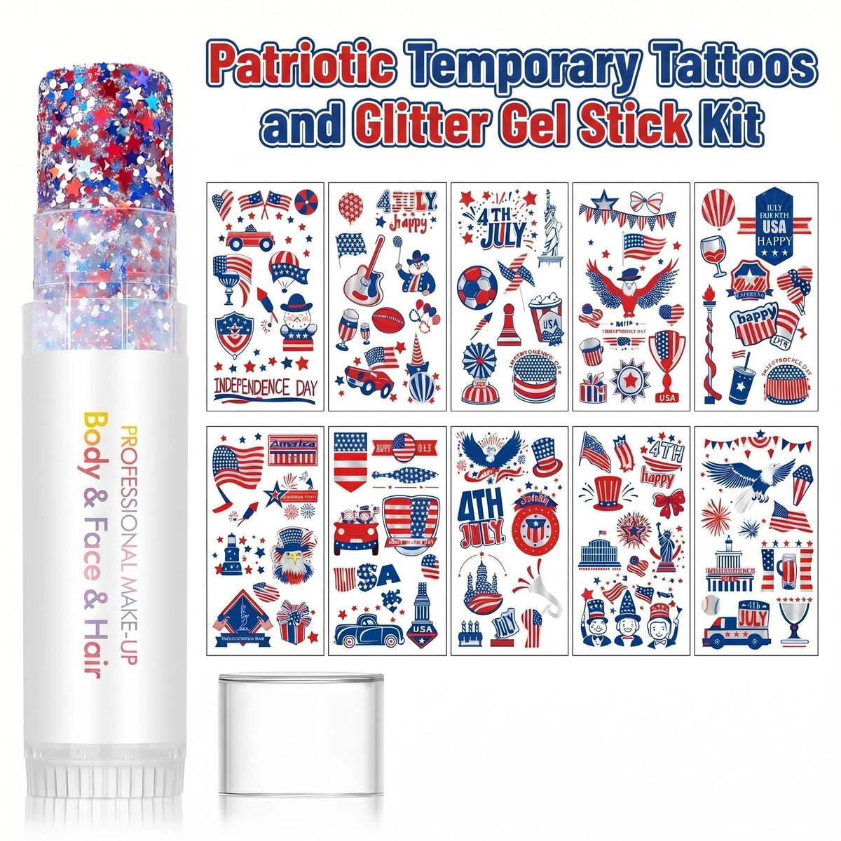 LIDODO glitter gel stick open showing smooth application and shine