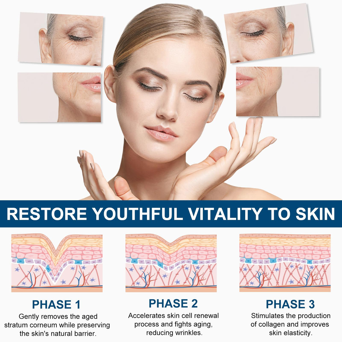 Liefiet application on neck and jawline demonstrating targeted firming and smoothing