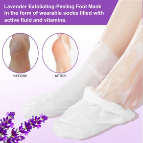 Person wearing Liefiet masks at home relaxing and getting a soothing foot treatment