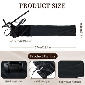 Liegaio Sleepie Tie in use wrapping long hair for secure no-heat curling benefit