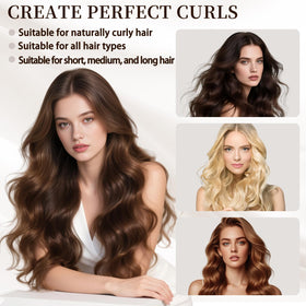 Liegaio Sleepie Tie morning curls result showing voluminous heatless waves benefit