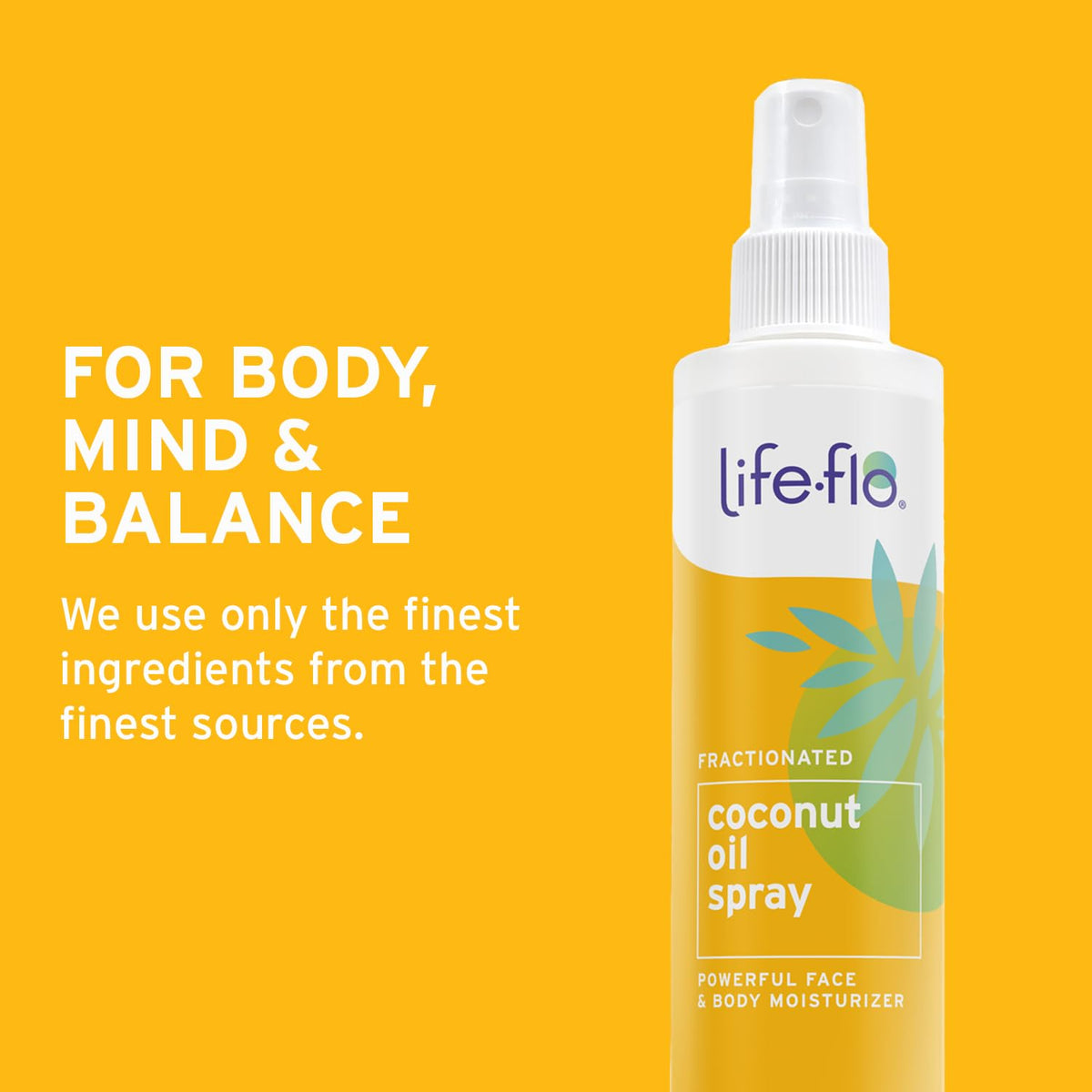 Life-Flo bottle held in hand illustrating 8 oz size and portability