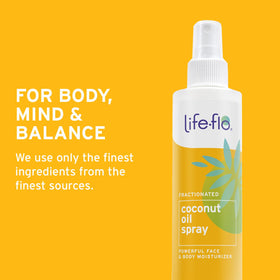 Life-Flo bottle held in hand illustrating 8 oz size and portability