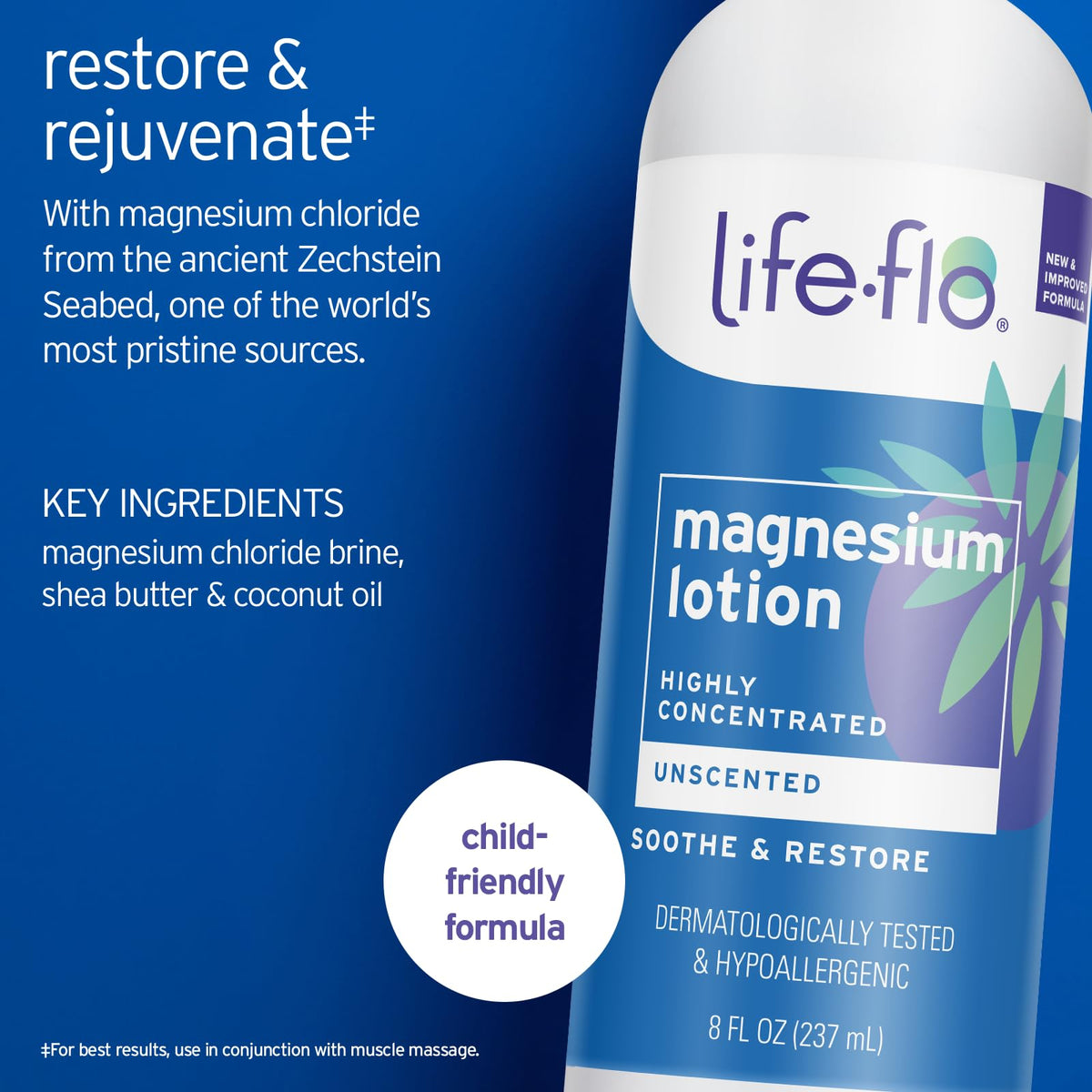 LIFE-FLO pump close-up demonstrating easy single-hand dispensing benefit