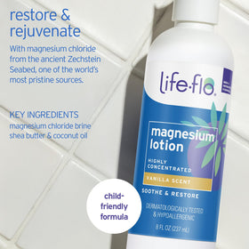 LIFE-FLO pump dispenser dispensing lotion easily for controlled application