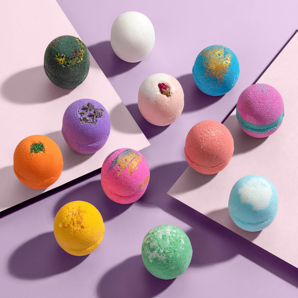 LifeAround2Angels bath bomb held in hand indicating true size and ease of use