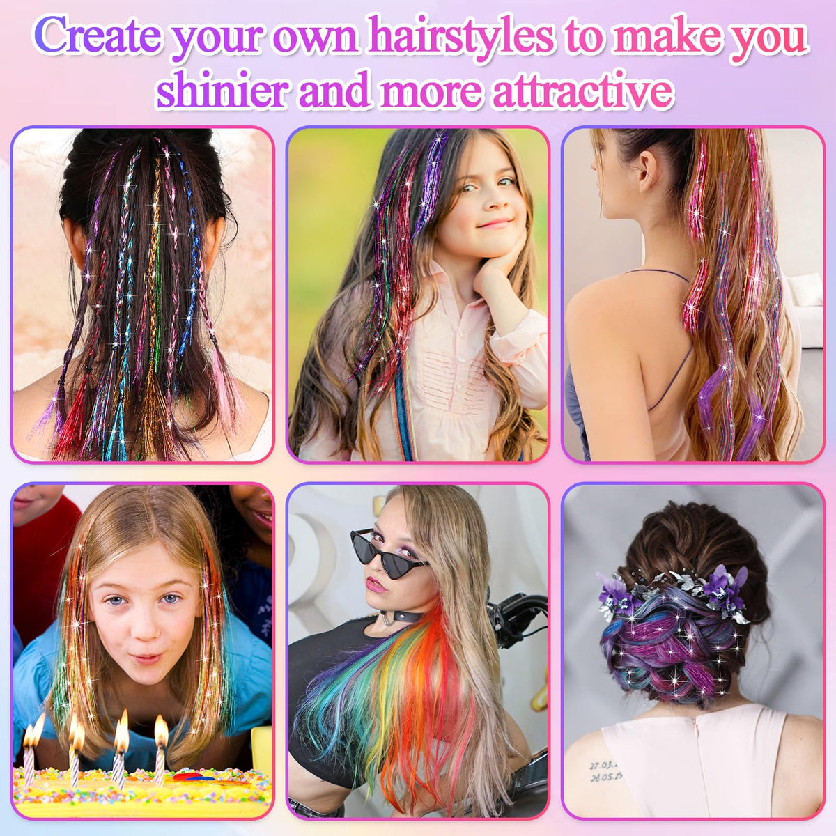 LifeisLuck party lifestyle look showcasing shimmering hair for festival and cosplay appeal