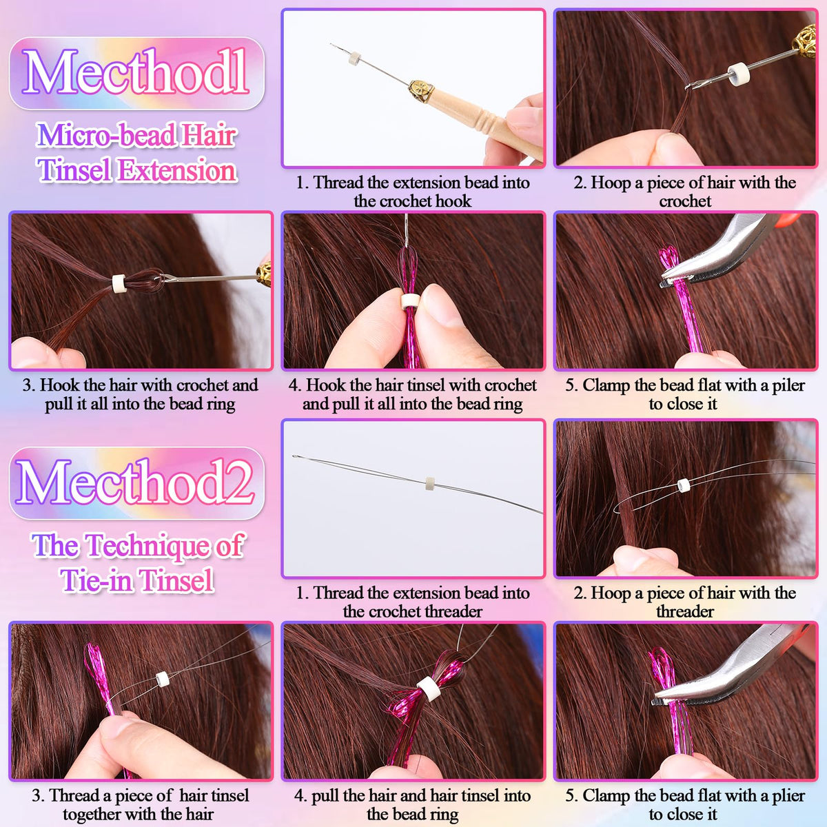LifeisLuck toolkit and accessories display with micro-rings and tools for easy application