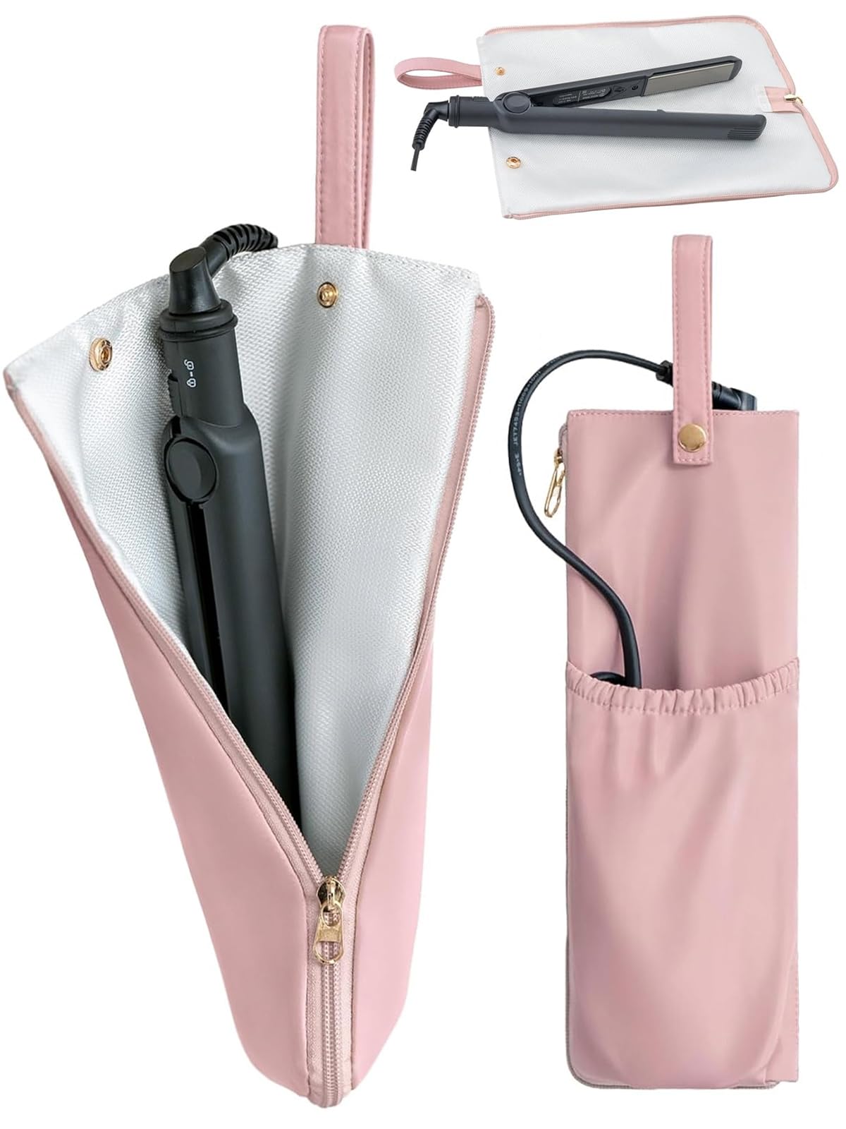Lifeplus front pouch view in pink showing compact storage benefit