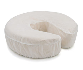LIFESOFT fitted cover stretched on face cradle demonstrating secure, universal fit
