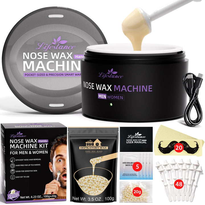 Lifestance front product view showing compact wax warmer and packaging for travel convenience