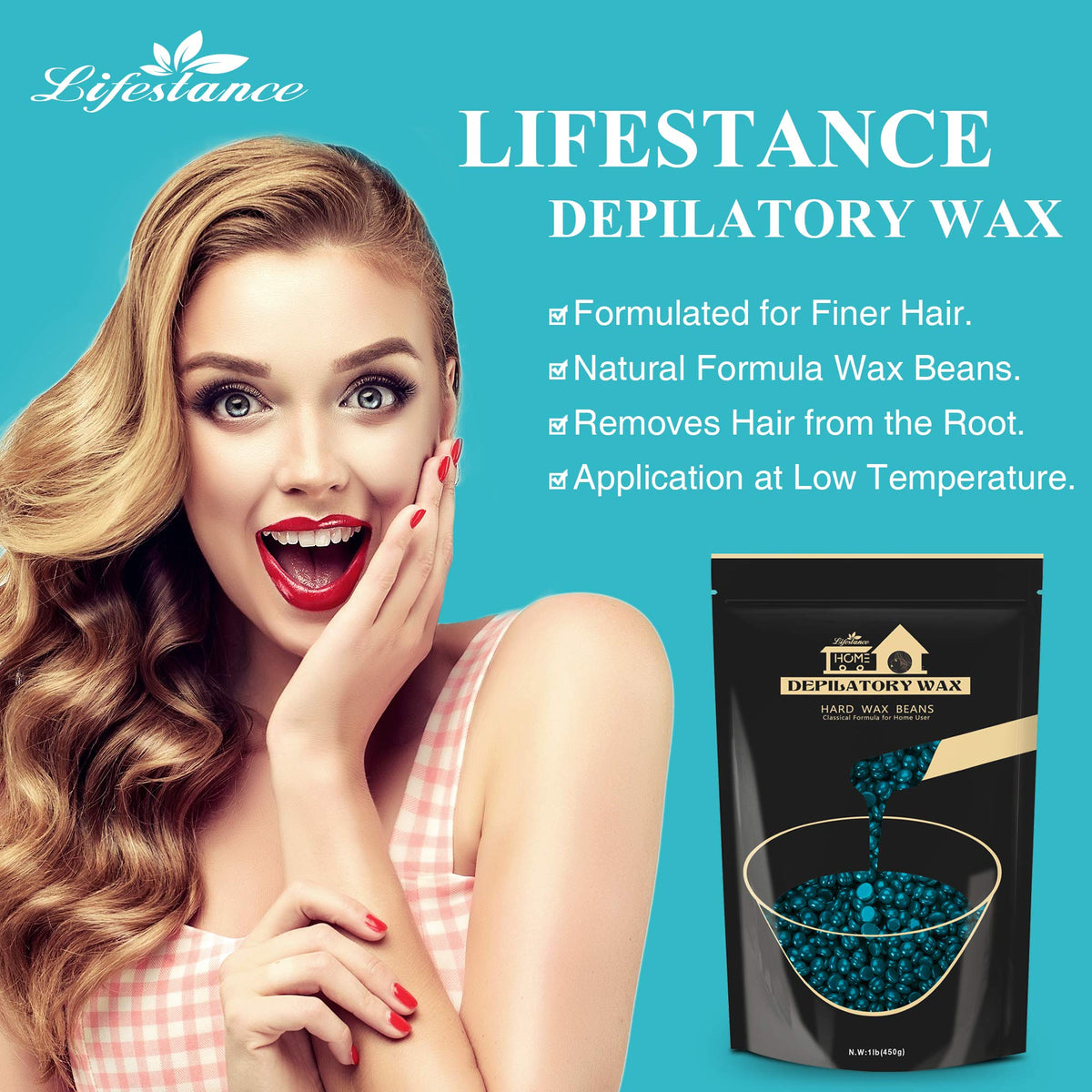 Lifestance wax application with spatula showing easy spread benefit
