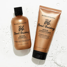 bumble and bumble on bathroom shelf in lifestyle setting for everyday hair care