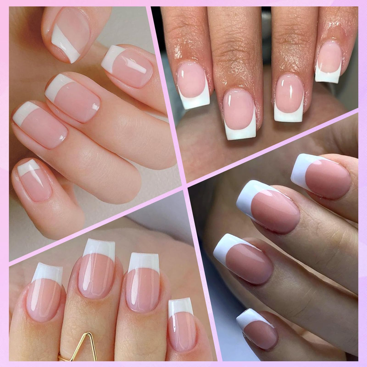 Hand applying a Lifextol press-on nail to demonstrate simple at-home application and quick results