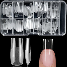 Lifextol front packaging showing 240 clear medium square tips and contents