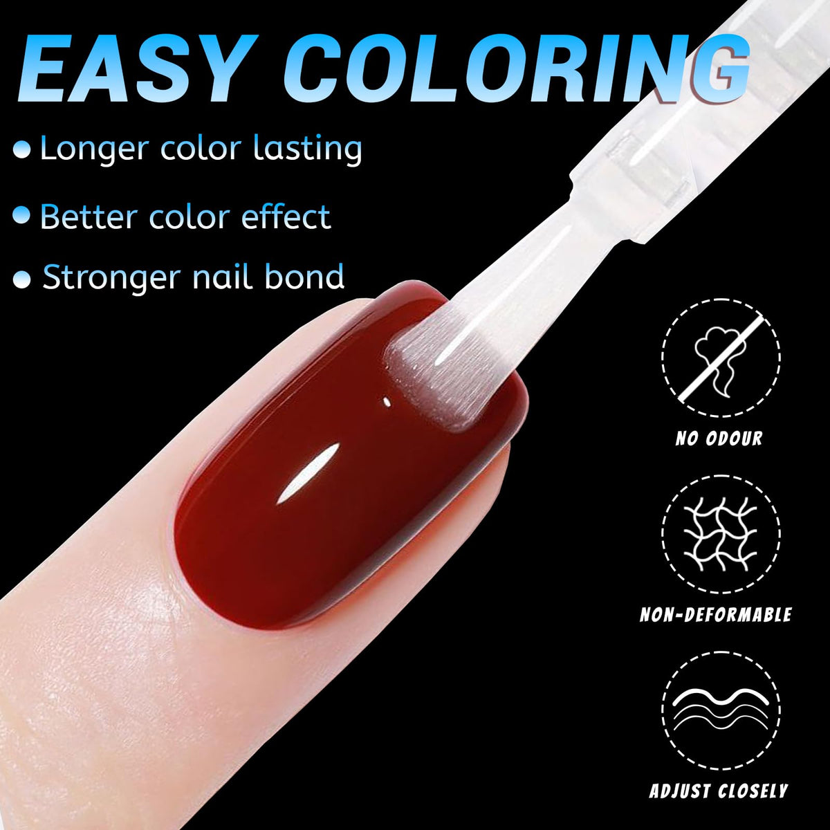 Lifextol application demo with hand applying a press-on for easy at-home use