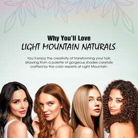 Applying Light Mountain henna with gloves and clips for precise, mess-free at-home coloring