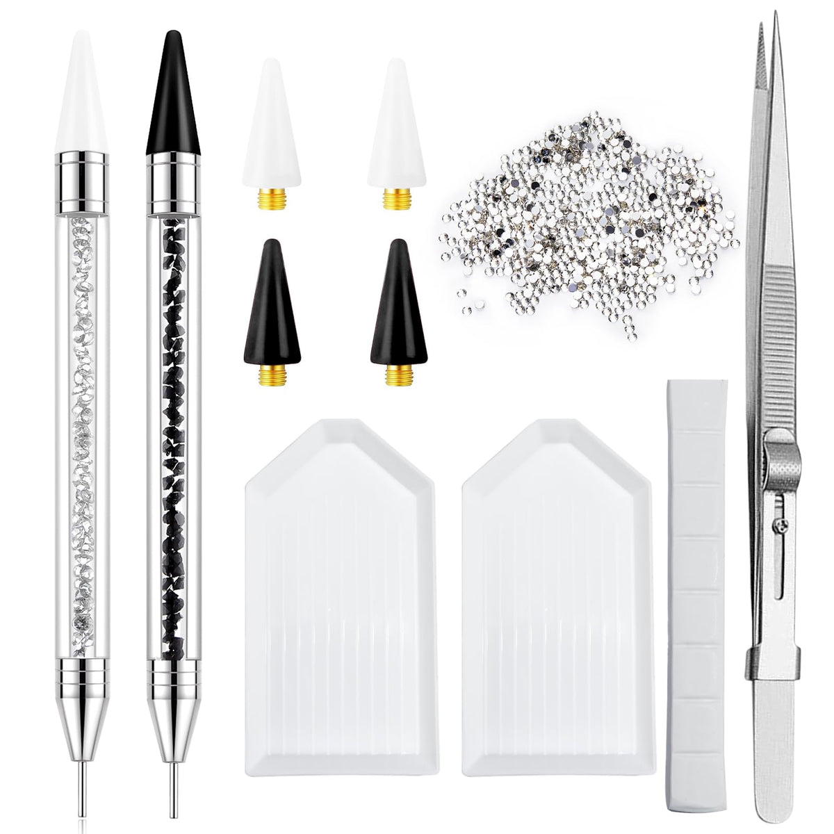 LIGHT RAIN front packaging showing complete rhinestone picker kit and included trays